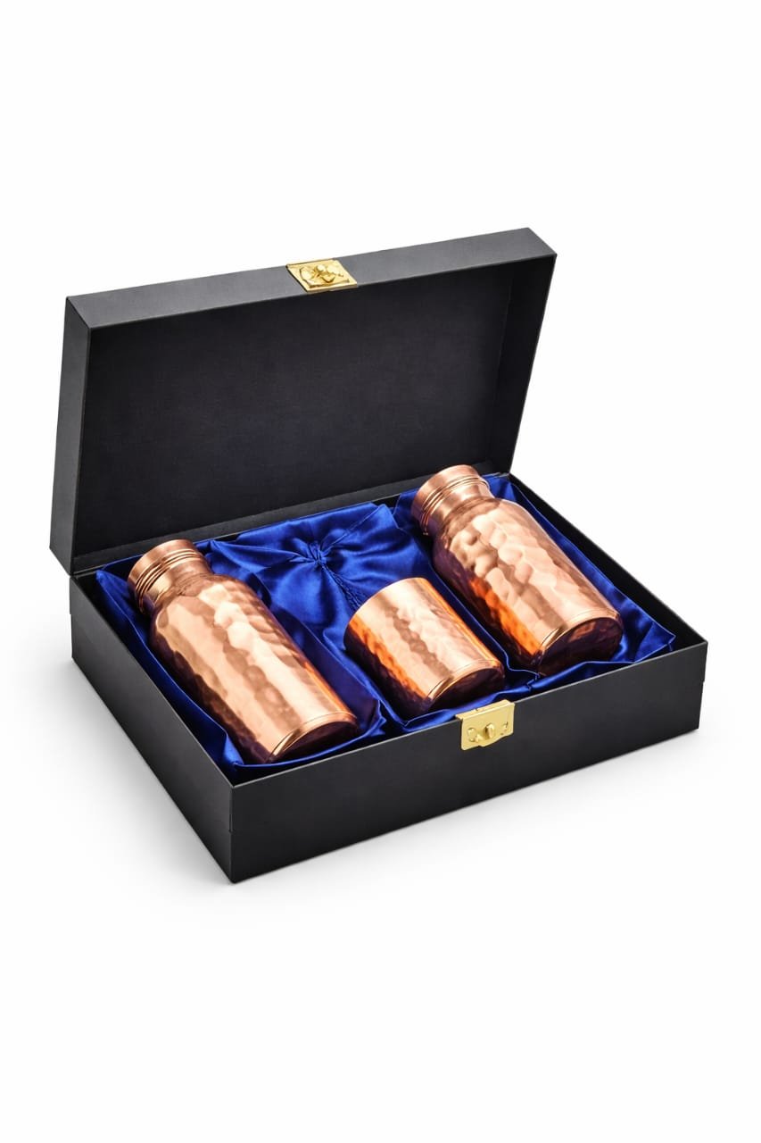 Copper drinkware gift set